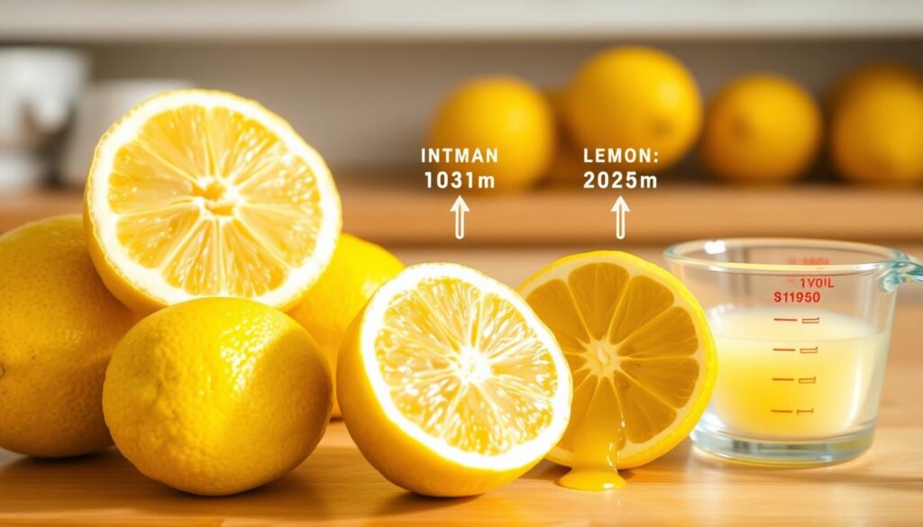 Lemon juice yield variations